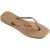 Havaianas Slim Square Logo Metallic Sandal Rose Gold