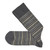 Johnston & Murphy Merino Wool-Blend Black Multi Stripe Socks