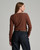 Kuhl Verona Rib V-Neck Long Sleeve Apple Spice