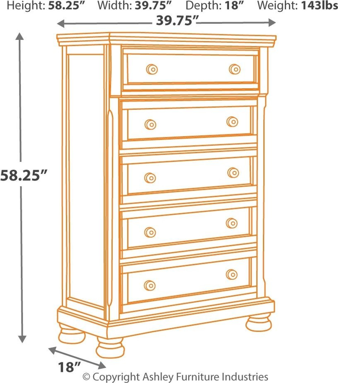 Porter Rustic Brown 7 Pc. Dresser, Mirror, Chest, Queen Sleigh Bed With 2  Storage Drawers, Nightstand