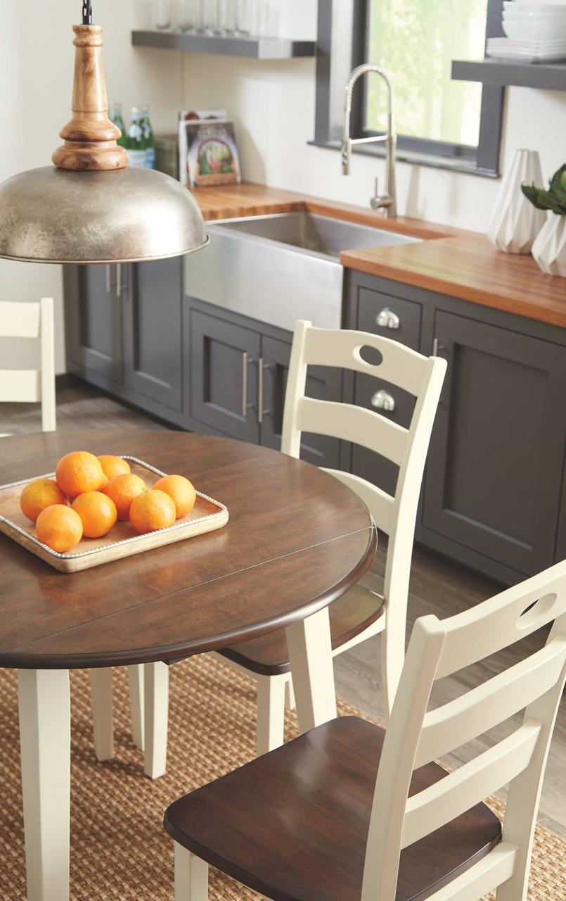 small cream table and chairs