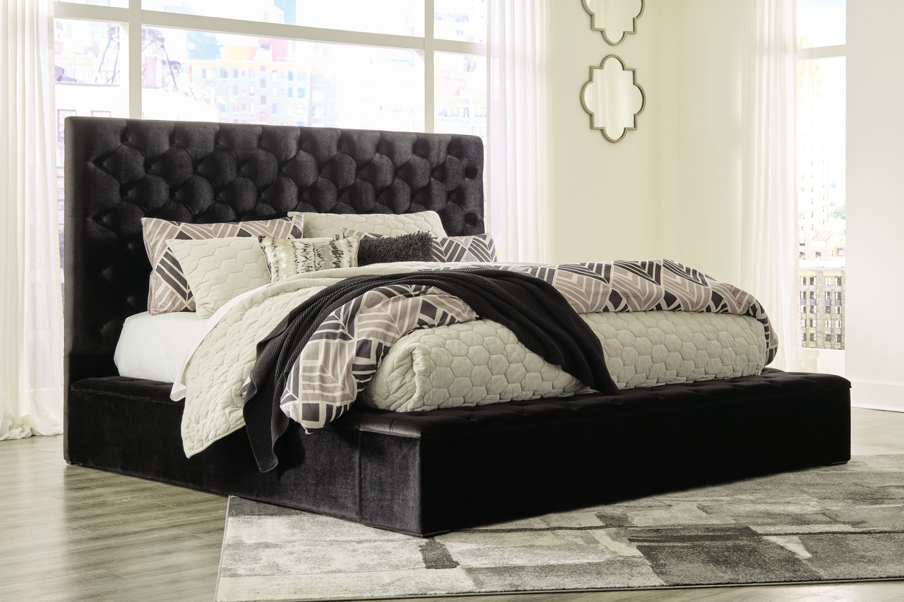 Black king deals bed frame