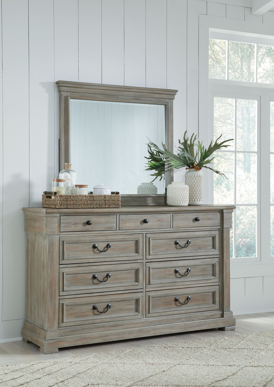 The Moreshire Bisque 5 Pc. Dresser, Mirror, Queen Panel Bed sold
