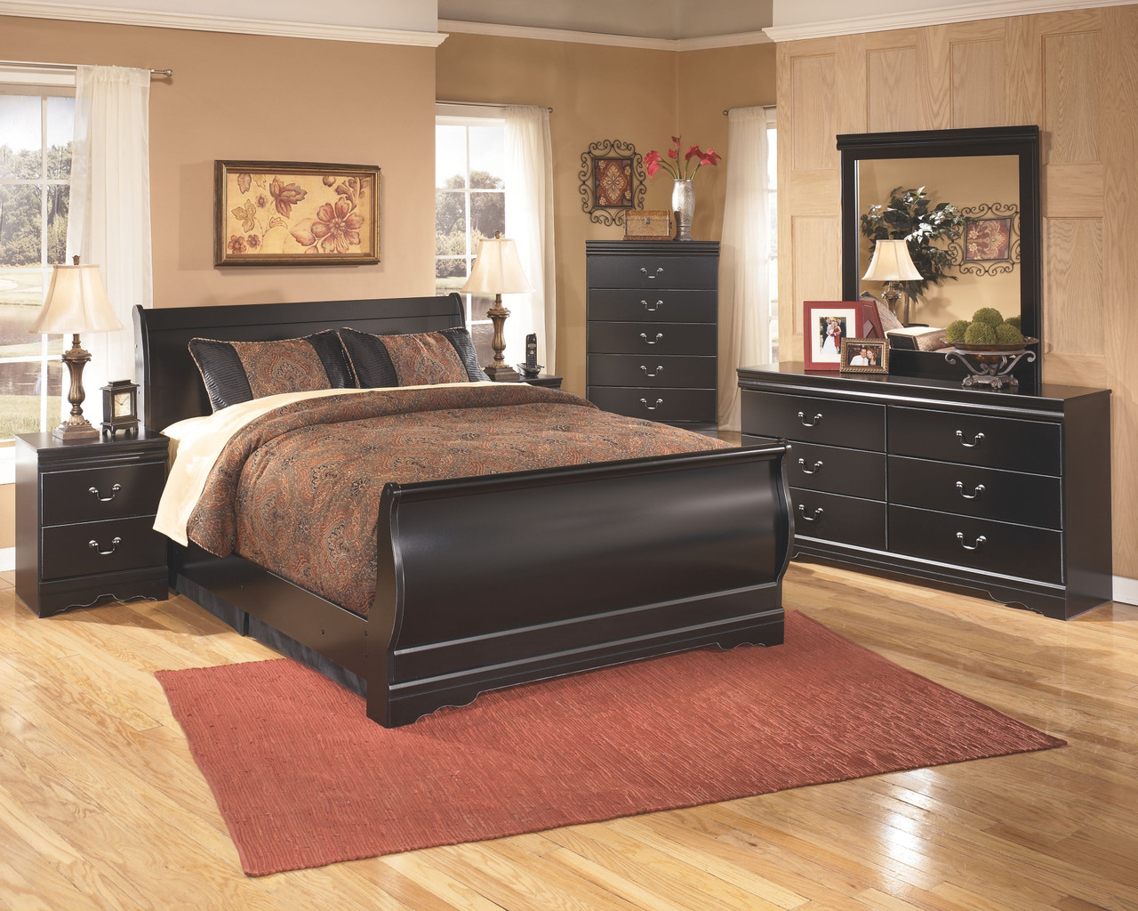 Louis Philip 5- Drawer Chest- Cherry Finish sold at Hilton Furniture  serving Houston, TX and surrounding areas.