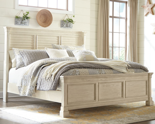 Bolanburg White King Louvered Bed