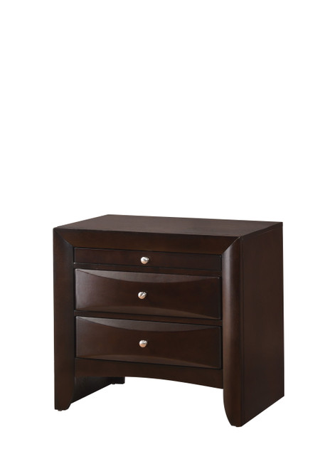 Emily Night Stand-Dark Cherry Finish