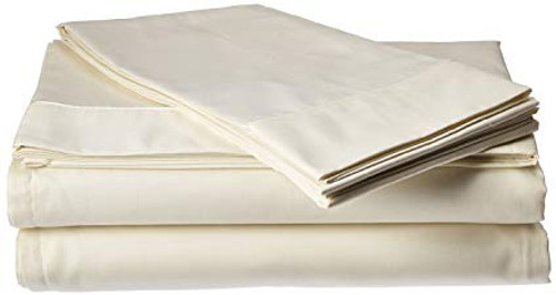 Pima Cotton Sheet Set - 310 Thread Count - Color: Eggshell- Split Ca King