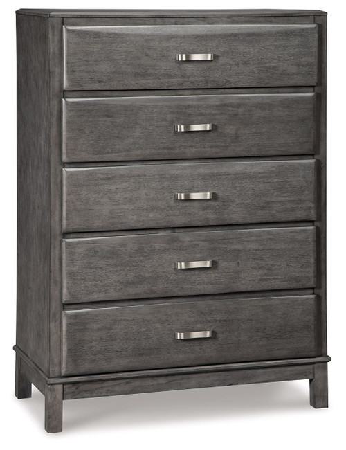 Caitbrook Gray Five Drawer Chest