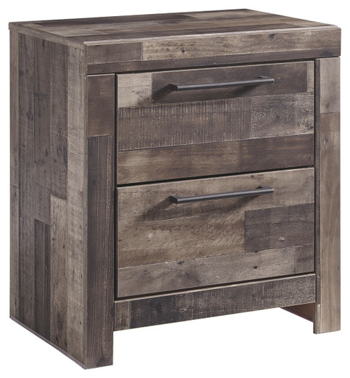 Derekson Multi Gray Two Drawer Night Stand