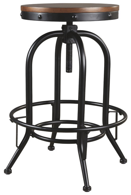 Valebeck Brown/Black Tall Swivel Barstool