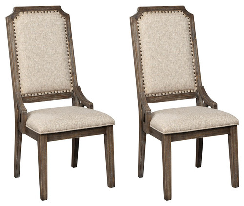 Wyndahl Rustic Brown Dining Upholstered Side Chair
