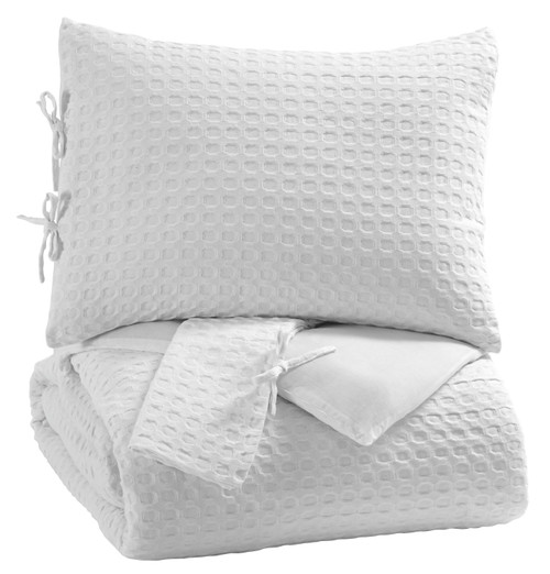 Maurilio White Queen Comforter Set