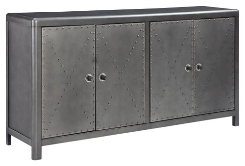 Rock Ridge Gunmetal Finish Door Accent Cabinet