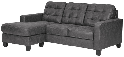 Venaldi Gunmetal Sofa Chaise Queen Sleeper