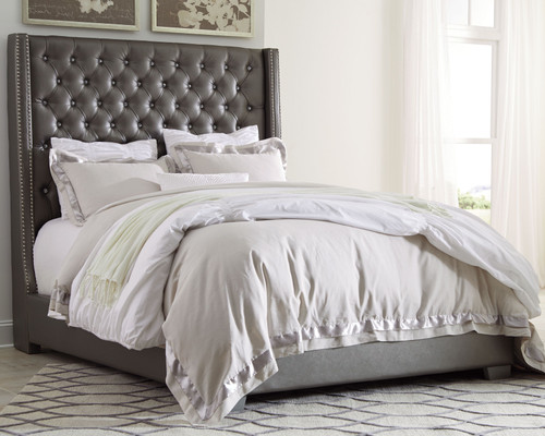 Coralayne Silver California King Upholstered Bed