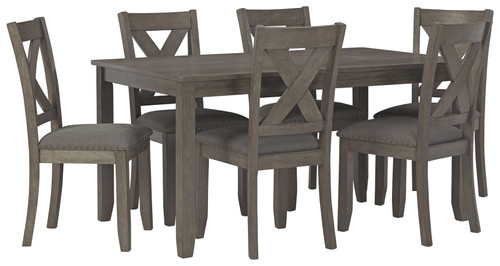 Caitbrook Gray Rectangular  Table Set (7/CN)