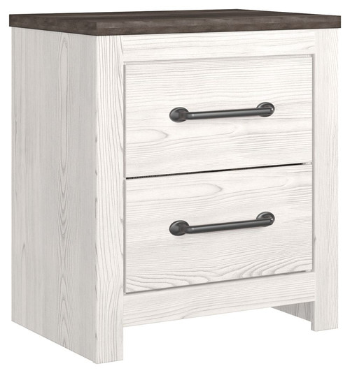 Gerridan White/Gray Two Drawer Night Stand