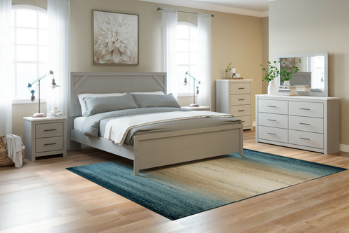 Cottenburg Light Gray/White 5 Pc. Dresser, Mirror, Chest, Full Panel Bed