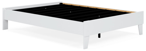 Flannia White Full Platform Bed