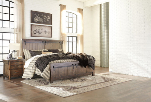 Lakeleigh Brown 4 Pc. California King Panel Bed & Nightstand sold