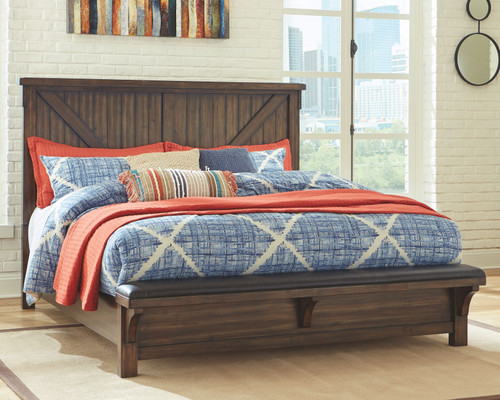 Lakeleigh Brown Queen Upholstered Bed