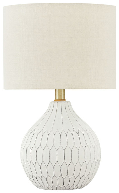 Wardmont White Ceramic Table Lamp (1/CN)