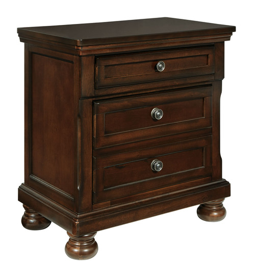 Porter Rustic Brown Two Drawer Night Stand