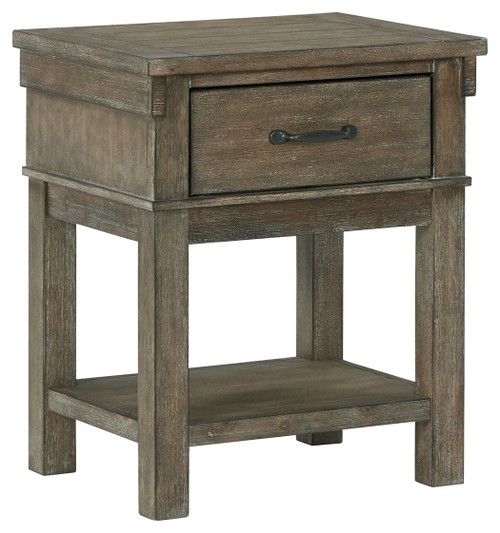 Shamryn Grayish Brown One Drawer Night Stand