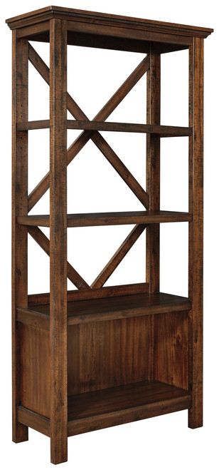 Baldridge Rustic Brown Large Bookcase