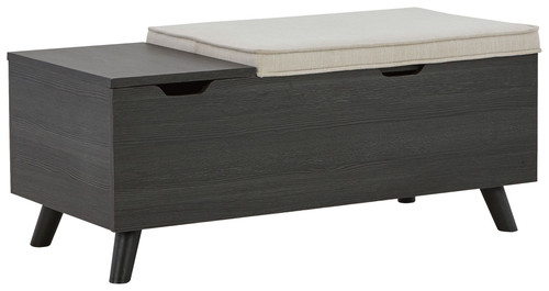 Yarlow Dark Gray Storage Bench