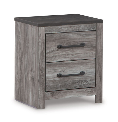 Bronyan Dark Gray Two Drawer Night Stand