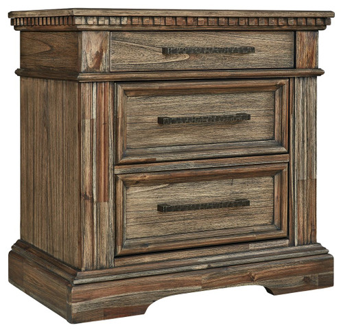 Markenburg Brown Three Drawer Night Stand