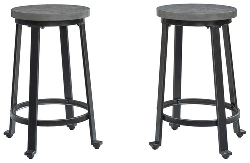 The Challiman Antique Gray Tall Stool (2/cn) sold at Hilton