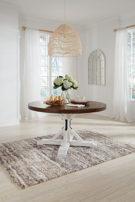 Valebeck White/brown Dining Table