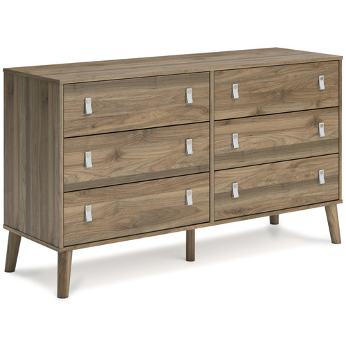 Aprilyn Light Brown Six Drawer Dresser