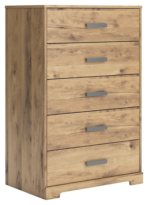 Larstin Brown Five Drawer Chest