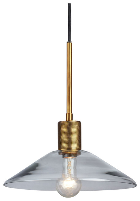 Chaness Brass Glass Pendant Light (1/cn)