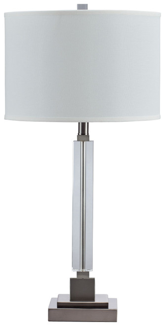 Deccalen Clear/silver Finish Crystal Table Lamp (1/cn)