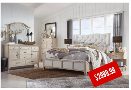 KING BED , DRESSER-MIRROR, CHEST, 2 NIGHTSTAND ( B5491) A Very Limited opportunity to purchase this Furniture at 50% OFF Very Limited quantities, Financing Available   FREE MATTRESS ! TEXT CYNTHIA 832 212-8792