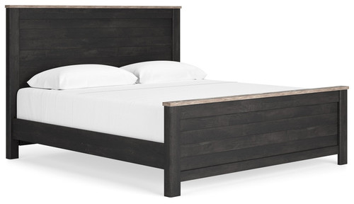 Nanforth Two-tone King Panel Bed