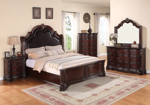 Sheffield Panel King Bed Brown