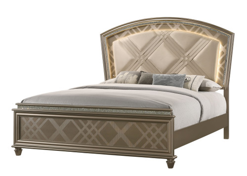 Cristal Upholstered King Bed Brown