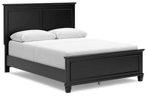 Lanolee Black Queen Panel Bed
