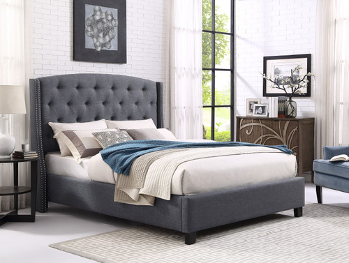 Eva Queen Bed Gray