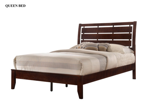 Evan Queen Bed Brown