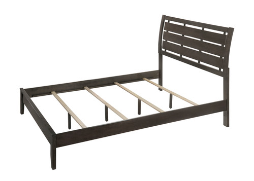 Evan Queen Bed Gray