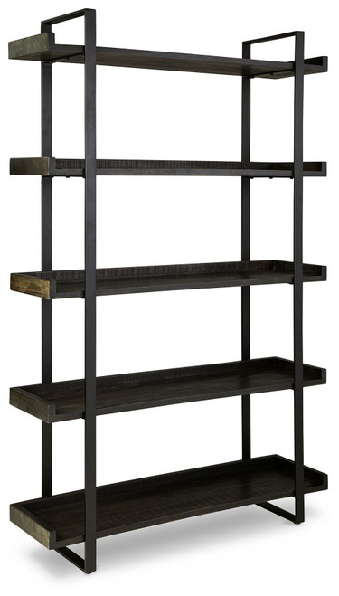 Kevmart Grayish Brown / Black Bookcase