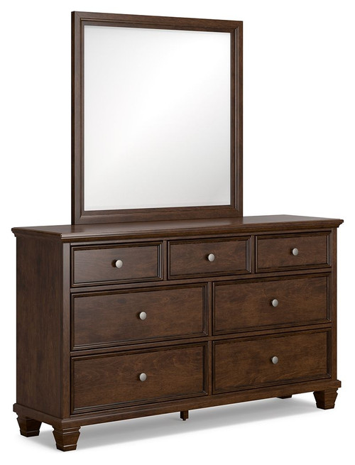 Danabrin Brown Dresser And Mirror