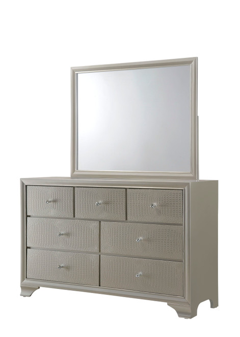 Lyssa Dresser, Mirror Beige Wood