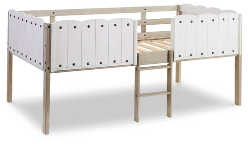 Wrenalyn White / Brown / Beige Twin Loft Bed Frame